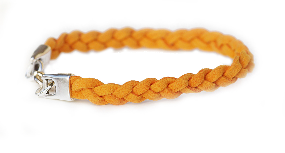 Mockaarmband - orange fltad